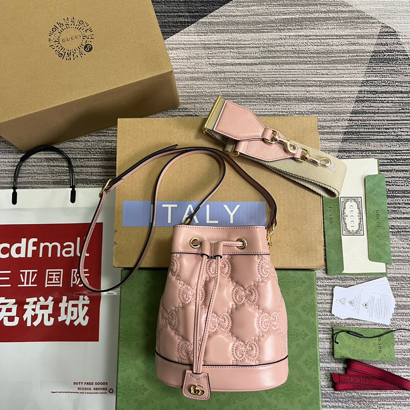 Side view of sophisticated structured handbag