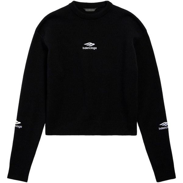 Balenciaga Sweaters? BALENCIAGA Wool Knit Ski Crewneck Sweater for Women - SS25 Edition Luxury Designer Knit Sweater