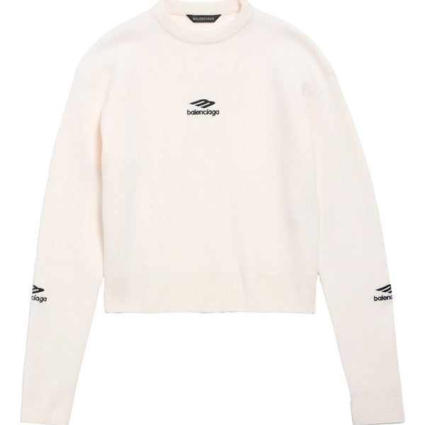 Balenciaga Sweaters? BALENCIAGA Wool Knit Ski Crewneck for Women - SS25 Luxury Designer Knit Sweater