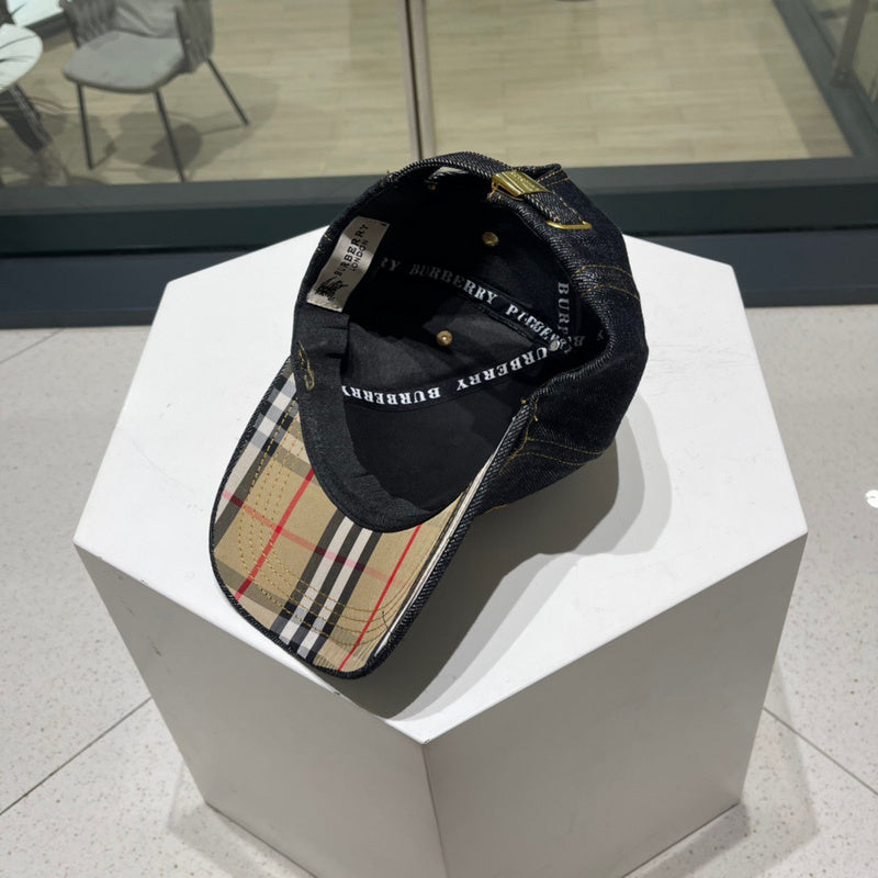 Side view of Burberry unisex cap