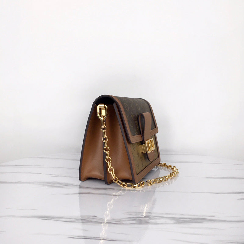 Styled lifestyle shot of modern signature women's handbag – women's designer-style accessory