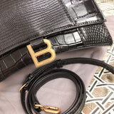Handle and strap detail of modern sleek women's handbag – women's premium purse
