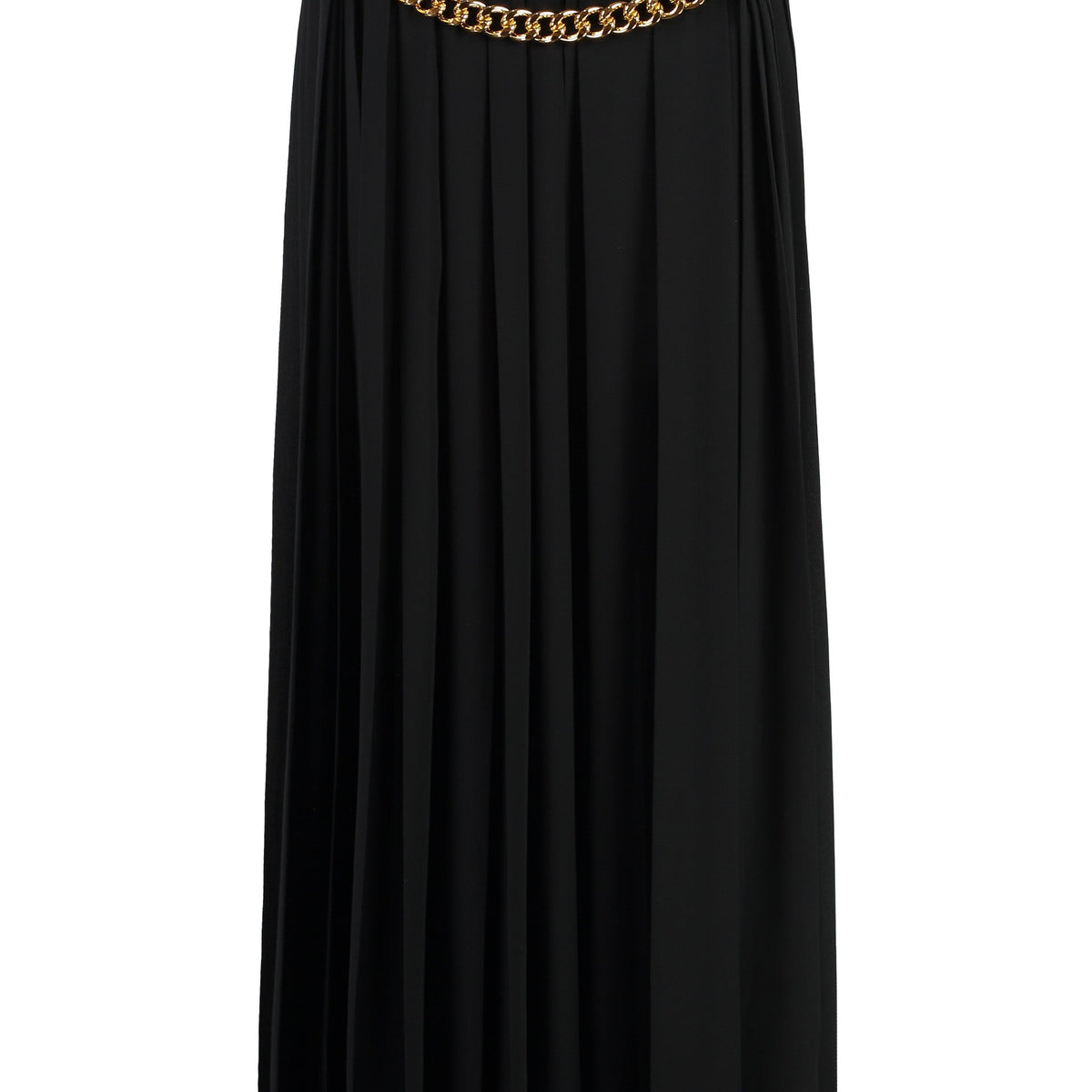 Balenciaga Skirts- BALENCIAGA High-Waisted Pleated Skirt with Chain Detail - Ankle Length Chic Everyday Designer Skirt