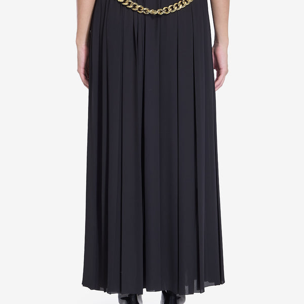 Balenciaga Skirts- BALENCIAGA High-Waisted Pleated Skirt with Chain Detail - Ankle Length Chic Everyday Designer Skirt