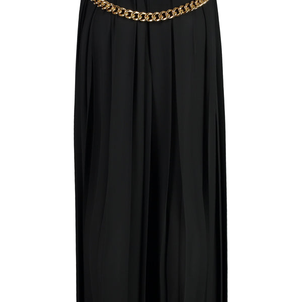 Balenciaga Skirts- BALENCIAGA High-Waisted Pleated Skirt with Chain Detail - Ankle Length Chic Everyday Designer Skirt