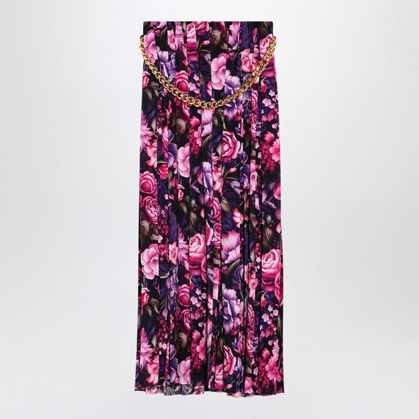 Balenciaga Skirts- BALENCIAGA Long Pleated Floral Skirt Chic Everyday Designer Skirt