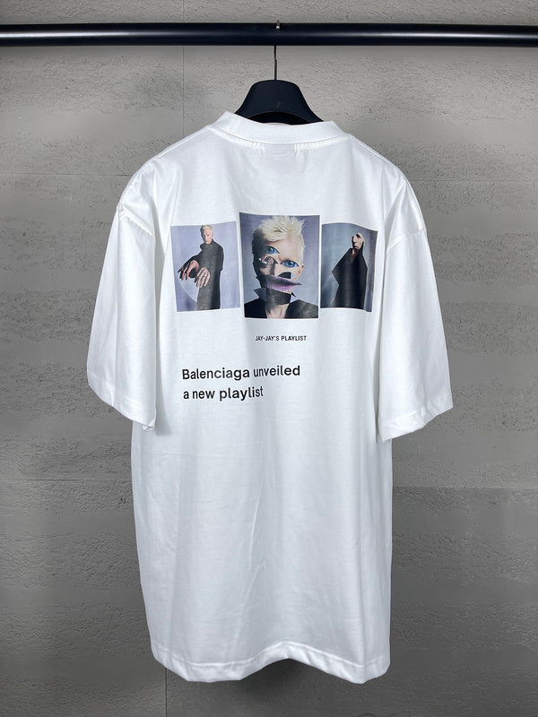 Balenciaga t-shirt detail view — premium authentic designer style