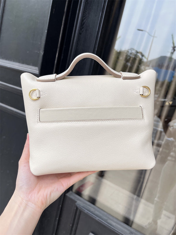 Sophisticated bag shown from front angle