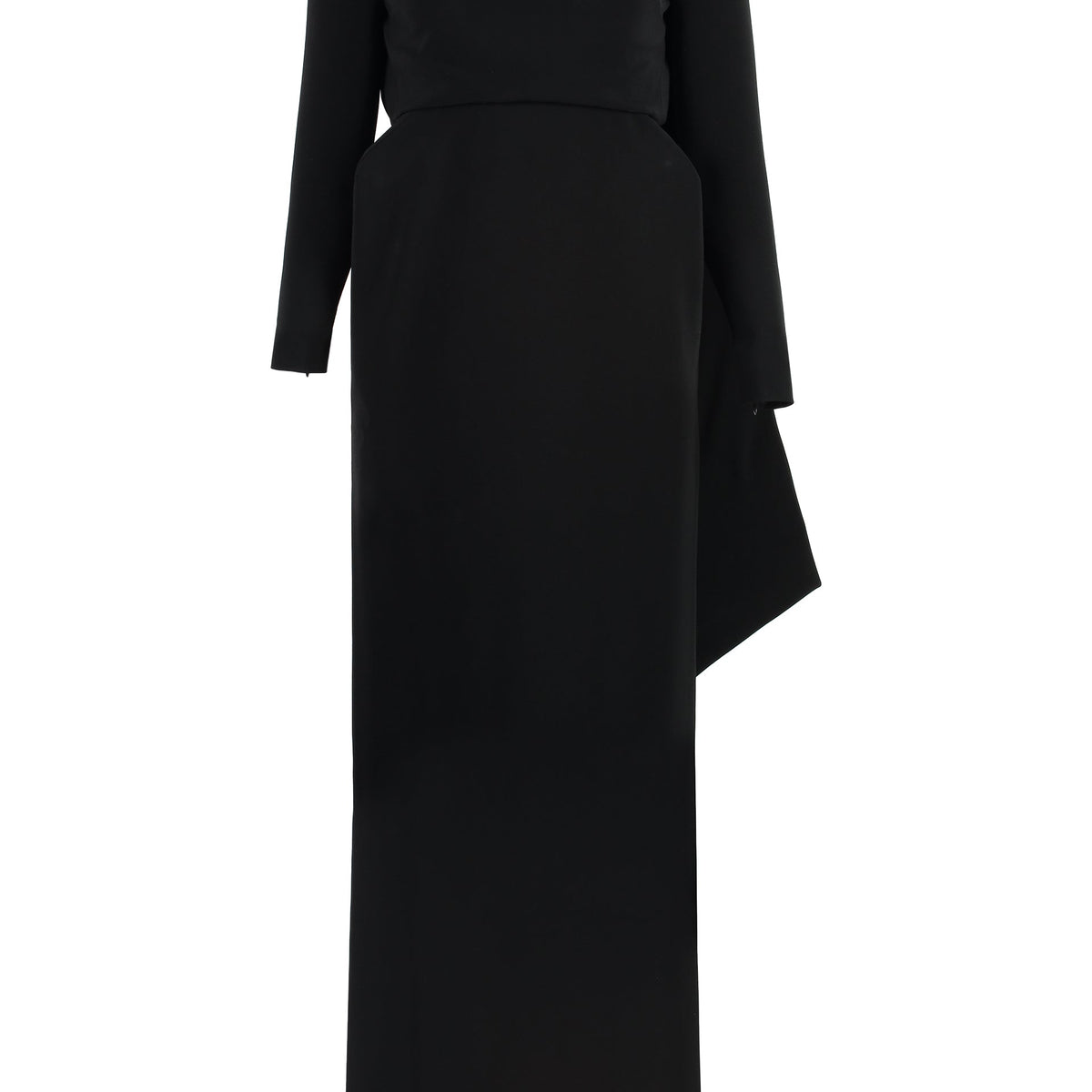 Balenciaga Dresses? BALENCIAGA Open Back Zipped Sleeve Stretching Crepe Mini Dress Elegant Designer Evening Dress