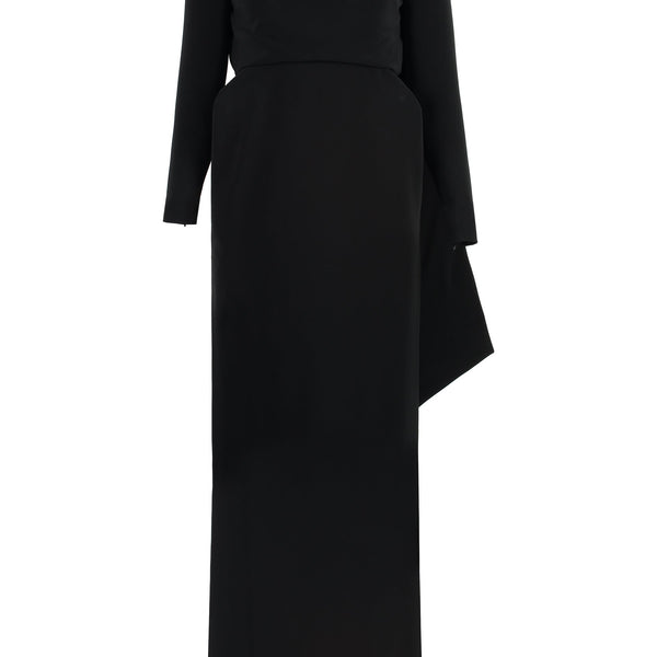 Balenciaga Dresses? BALENCIAGA Open Back Zipped Sleeve Stretching Crepe Mini Dress Elegant Designer Evening Dress