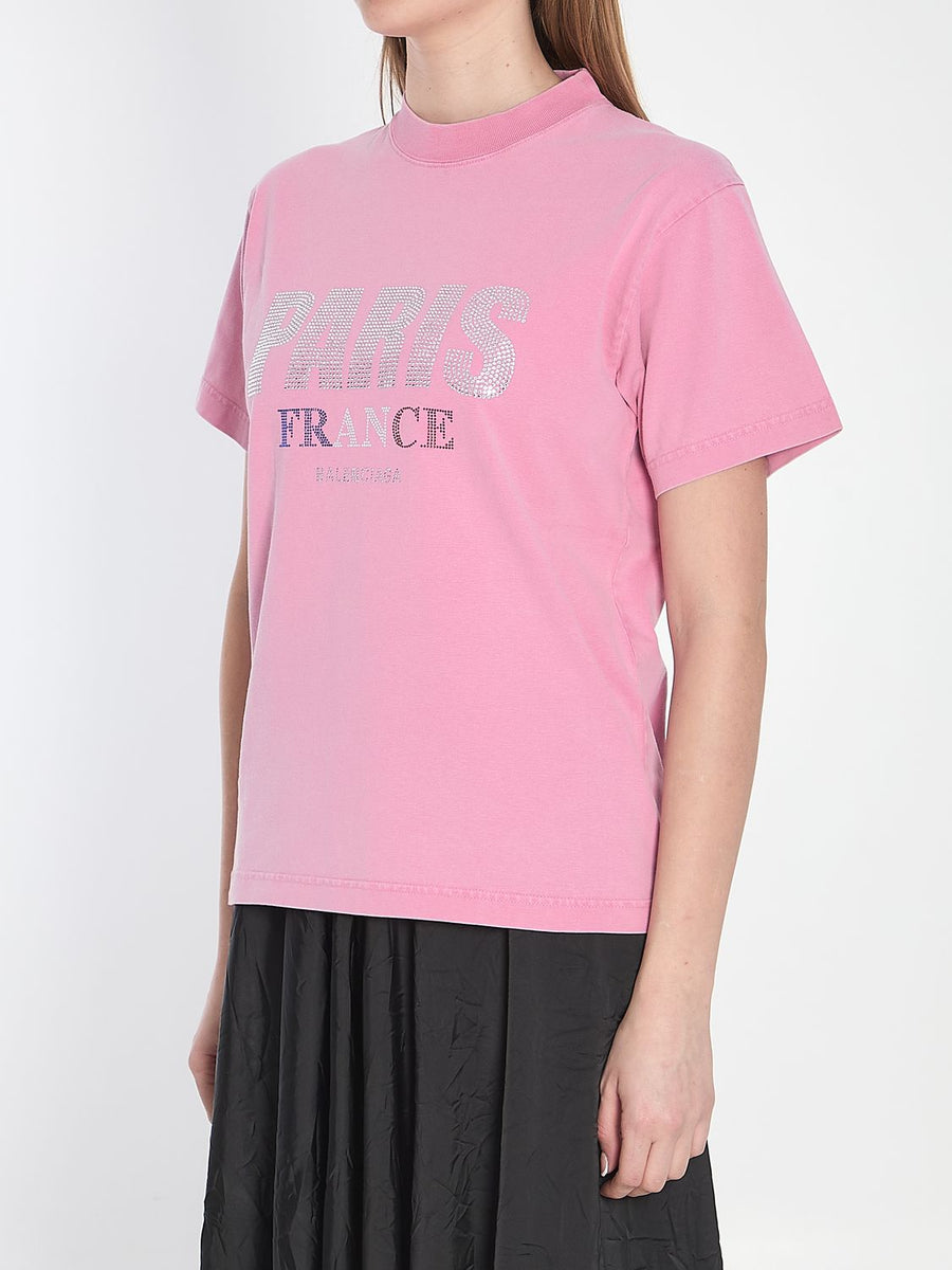 Balenciaga premium t-shirts & tops detail and craftsmanship close-up