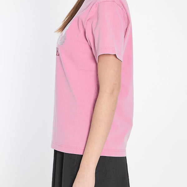 Balenciaga T-Shirts? BALENCIAGA Mini Vintage Cotton Strass T-Shirt - Women's Premium Designer Cotton T-Shirt