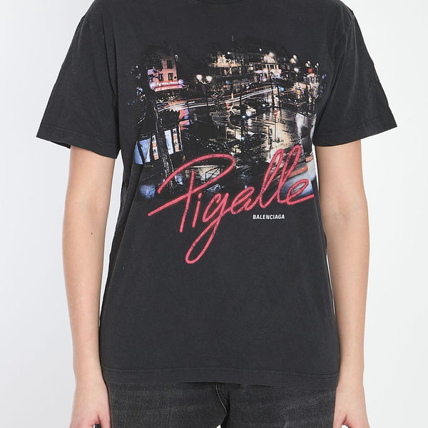 Balenciaga T-Shirts- BALENCIAGA Crinkled Cotton Short-Sleeve Crewneck T-Shirt - Size M Premium Designer Cotton T-Shirt