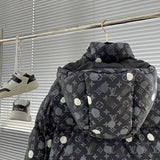 Full styled look of Louis Vuitton luxury clothing with logo-detail design