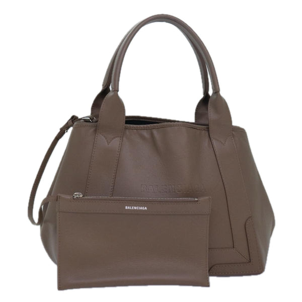 Balenciaga Navy Cabas Hand Bag Leather Gray 339933 | Luxury Canvas Tote Bag