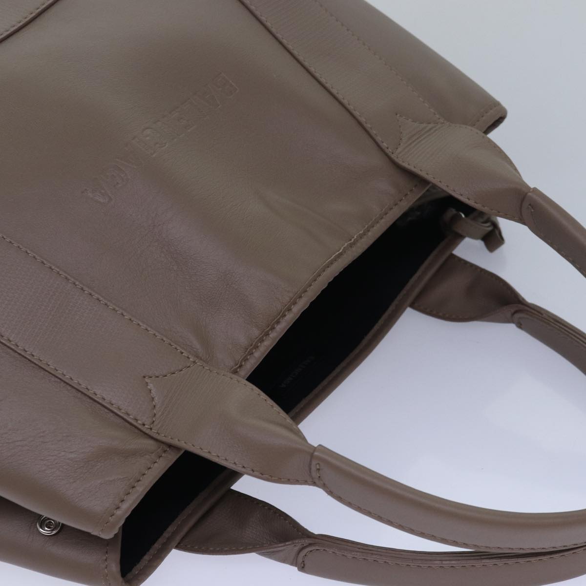 Balenciaga Navy Cabas Hand Bag Leather Gray 339933 | Luxury Canvas Tote Bag