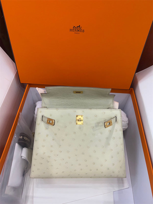 Side view of minimalist structured handbag