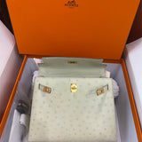Side view of minimalist structured handbag