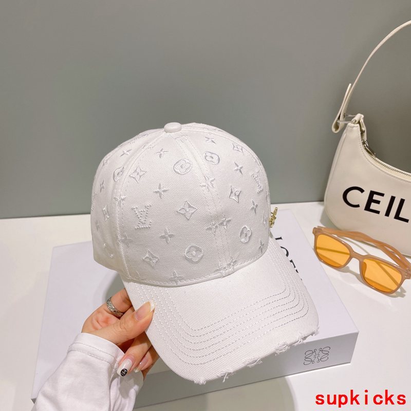 Close-up detail view of Louis Vuitton unisex cap