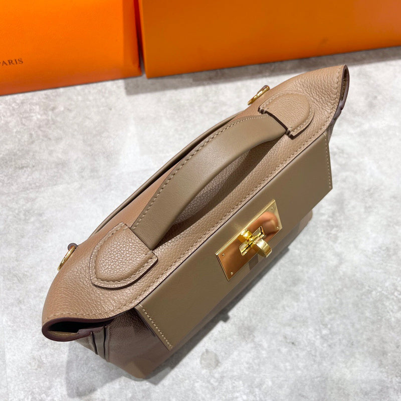 Poised bag shown from front angle
