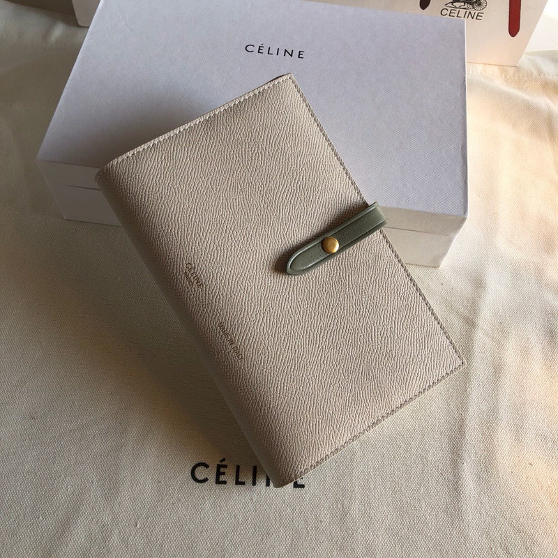 Side view of understated structured handbag