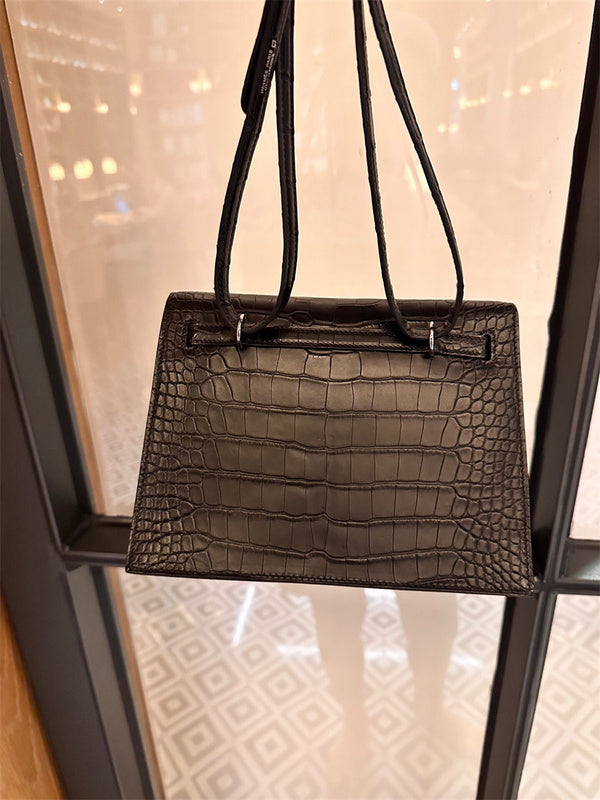 Close-up detail of sleek bag design