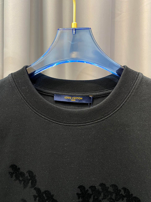 Front view of Louis Vuitton cotton t-shirt with signature branding