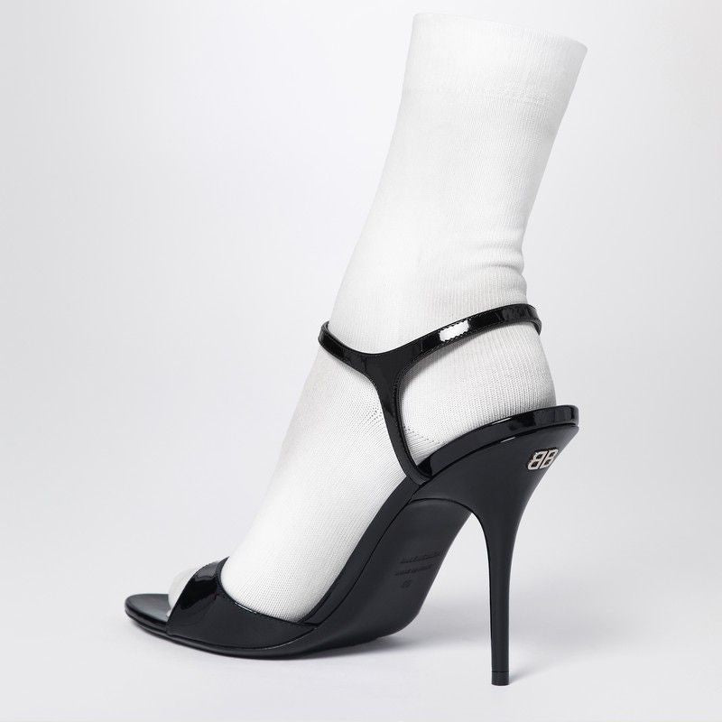 Balenciaga Shoes- BALENCIAGA Avenue Sock Sandal in Patent Leather and Mesh - Women's Premium Designer Casual Shoes