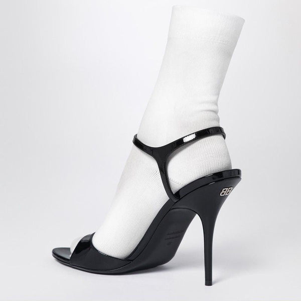 Balenciaga Shoes BALENCIAGA Avenue Sock Sandal in Patent Leather and Mesh - Women's Premium Designer Casual Shoes