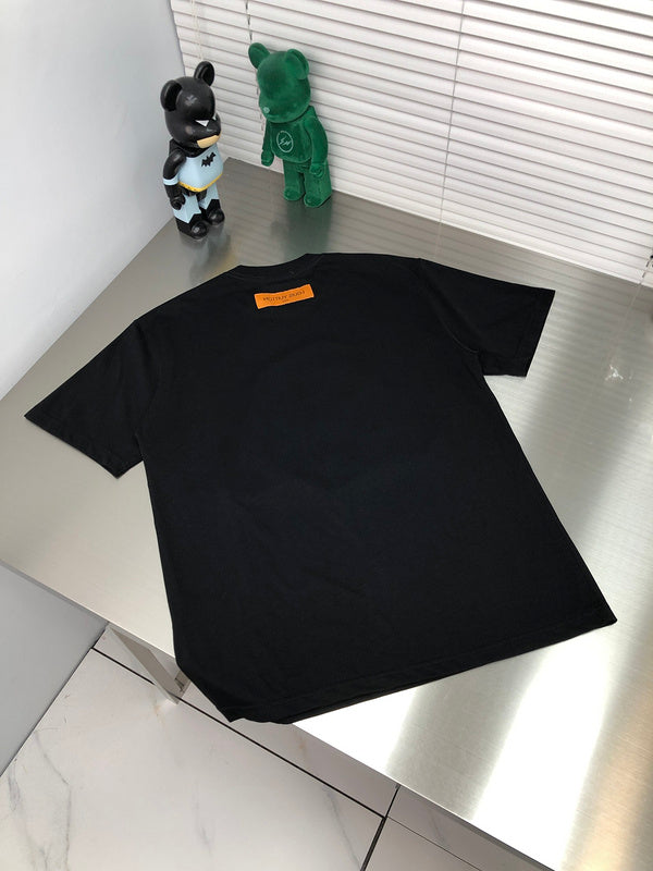 Front view of Louis Vuitton cotton t-shirt with label-forward styling