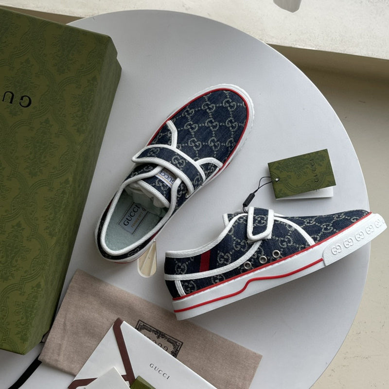 Gucci soft grey luxury sneakers view 9 classic court silhouette