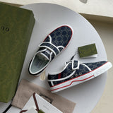 Gucci soft grey luxury sneakers view 9 classic court silhouette
