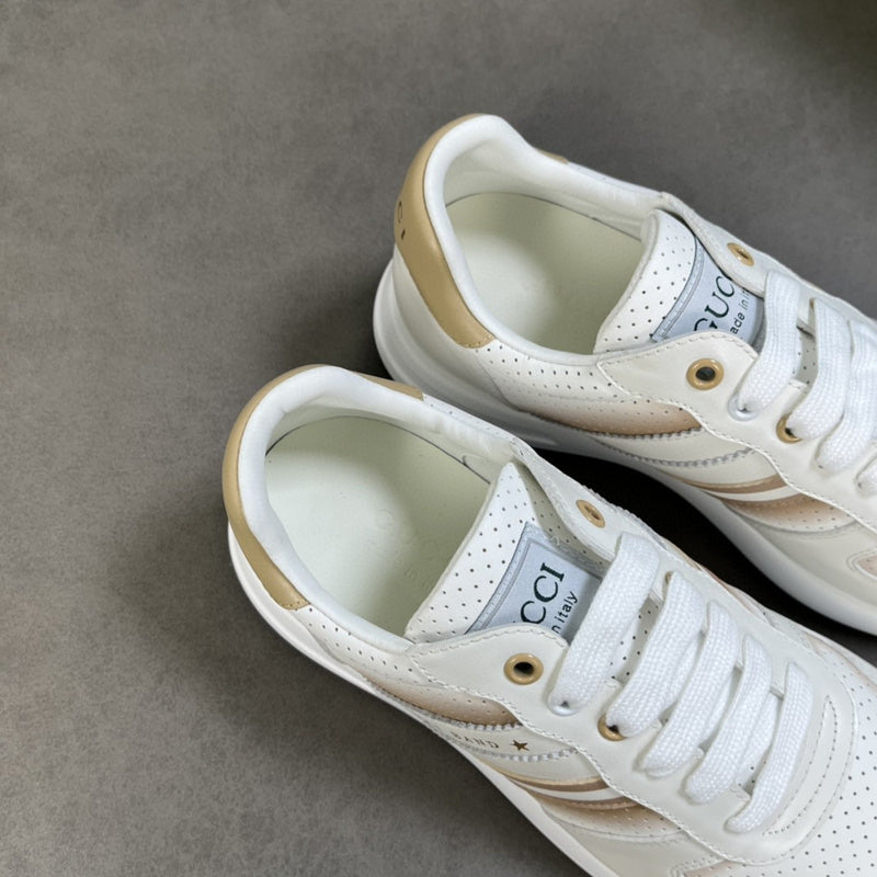 Gucci sneakers detailed view showing premium designer craftsmanship