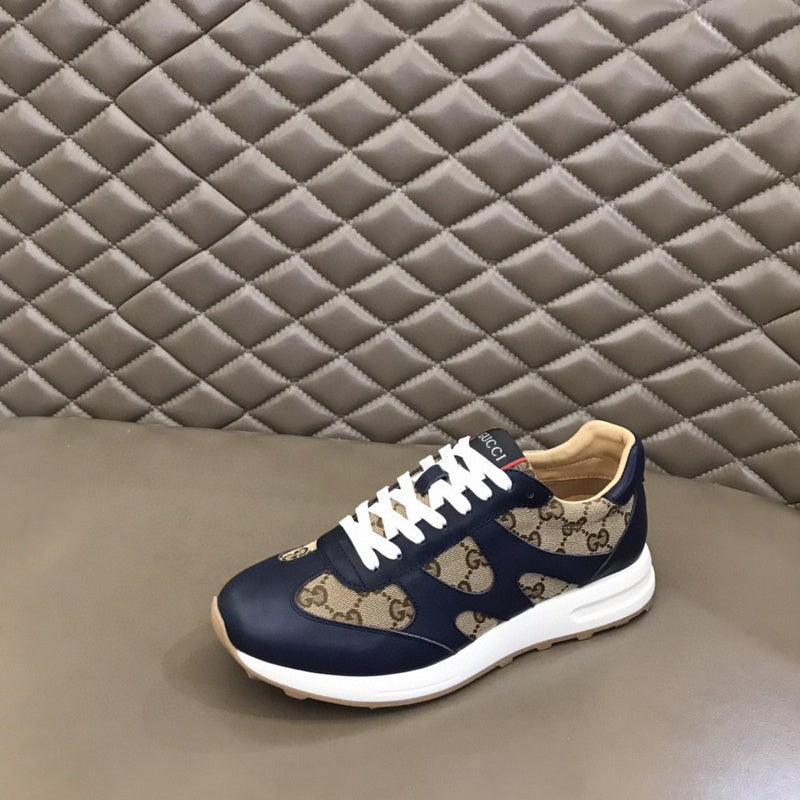 Gucci tonal black luxury sneakers view 6 premium leather build