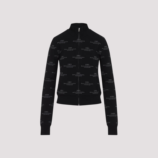 Balenciaga Sweaters- BALENCIAGA All-Over Zip-Up Cardigan Luxury Designer Knit Sweater