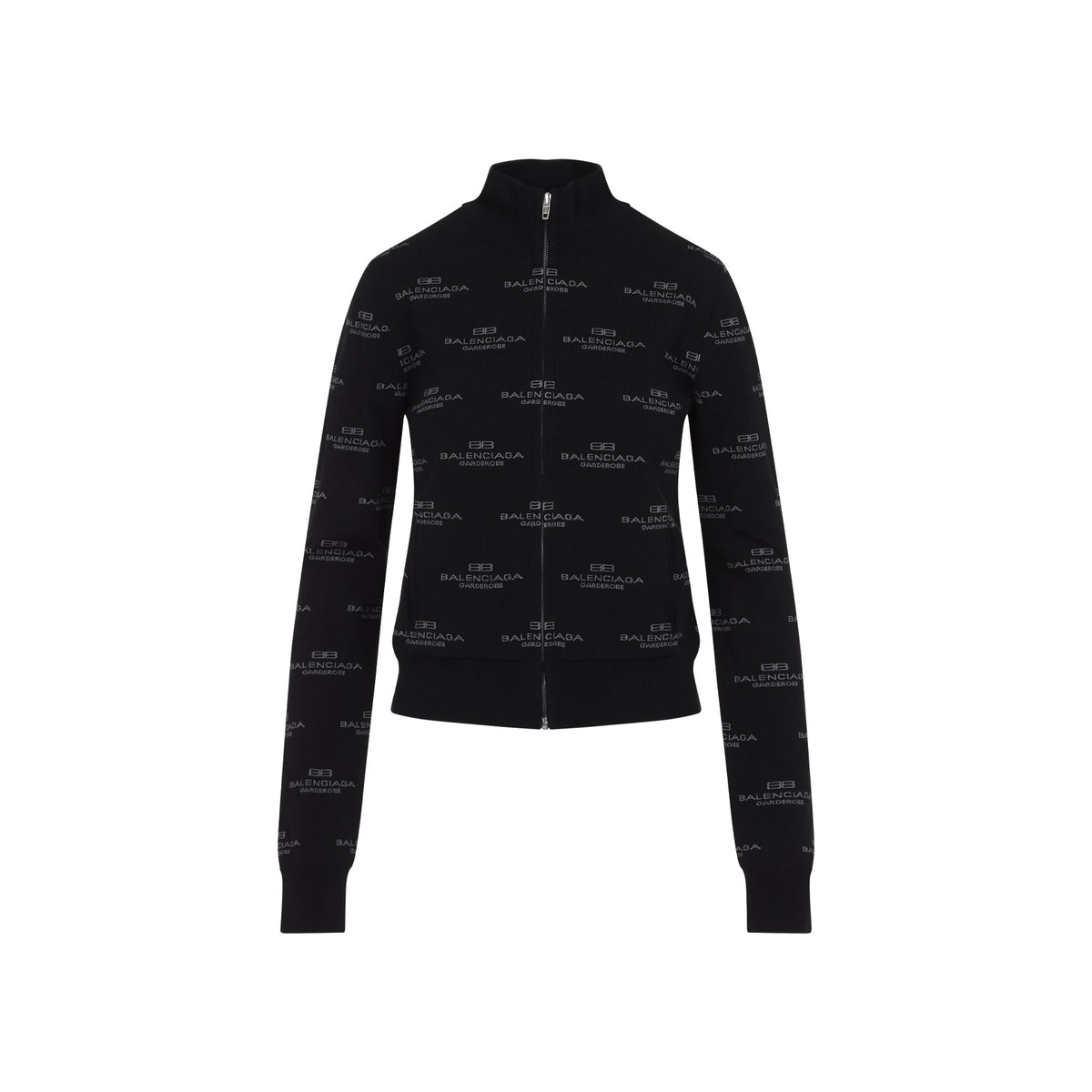 Balenciaga Sweaters- BALENCIAGA All-Over Zip-Up Cardigan Luxury Designer Knit Sweater