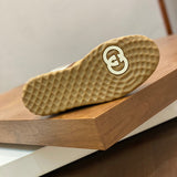 Gucci stone beige luxury sneakers view 4 chunky sole construction