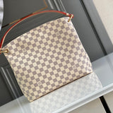 Close-up detail of structured sleek women's handbag – women's everyday handbag