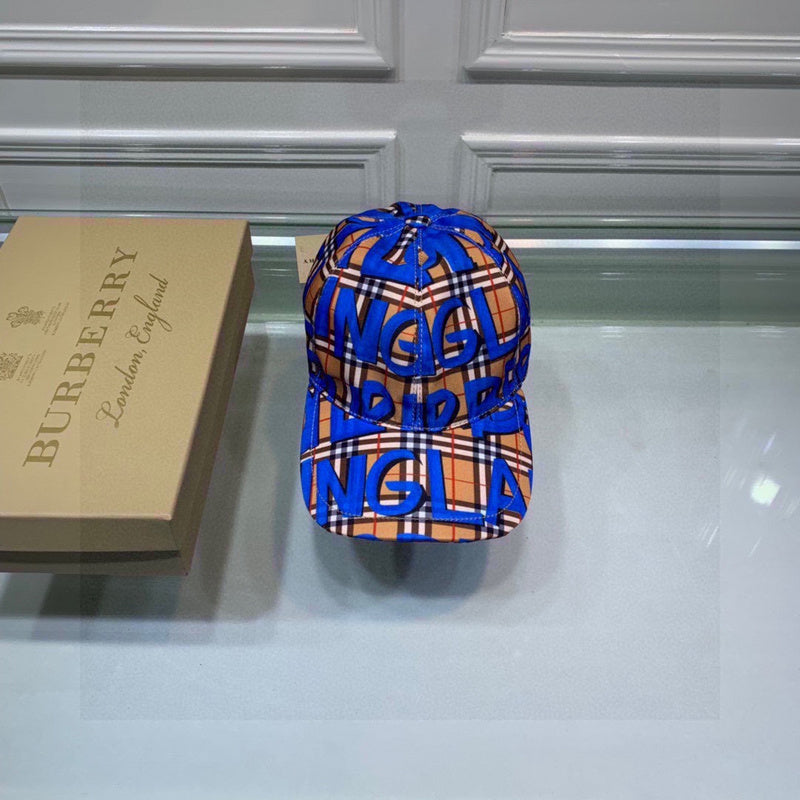 Close-up detail view of Burberry unisex cap