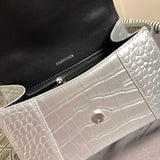 Side profile of premium signature women's handbag – women's statement bag