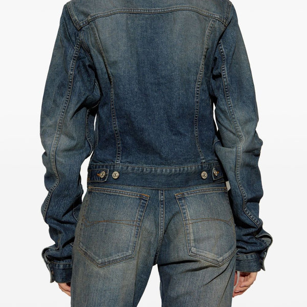 Balenciaga Jackets? BALENCIAGA Fitted Denim Jacket for Women Luxury Designer Outerwear Jacket