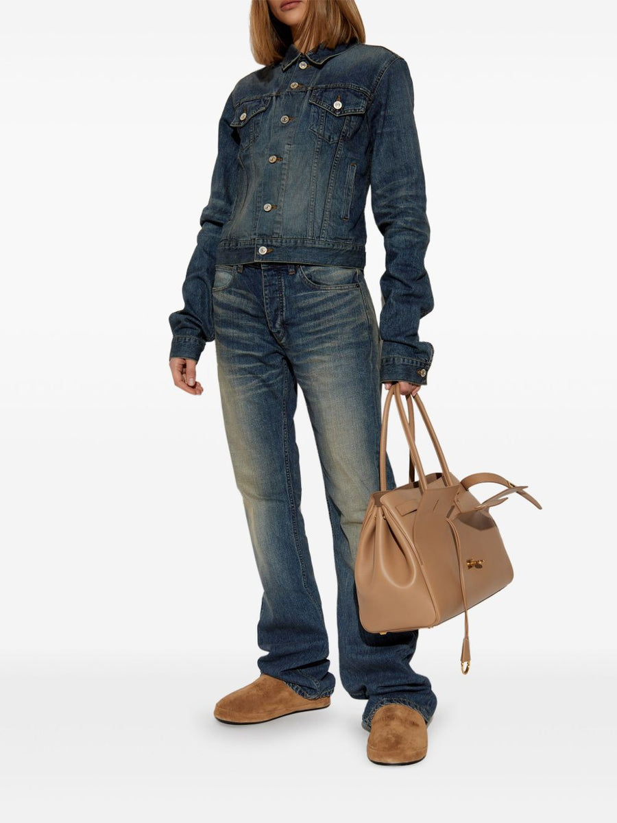 Balenciaga Jackets- BALENCIAGA Fitted Denim Jacket for Women Premium Casual Designer Jacket