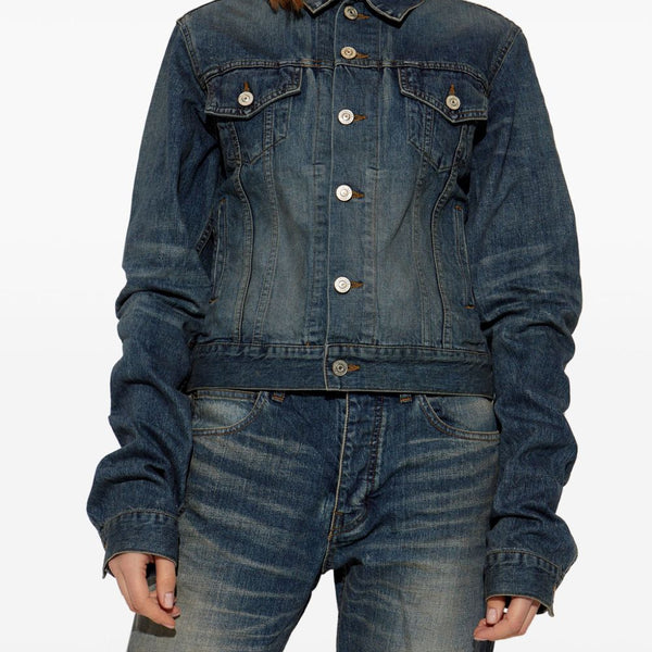 Balenciaga Jackets- BALENCIAGA Fitted Denim Jacket for Women Premium Casual Designer Jacket