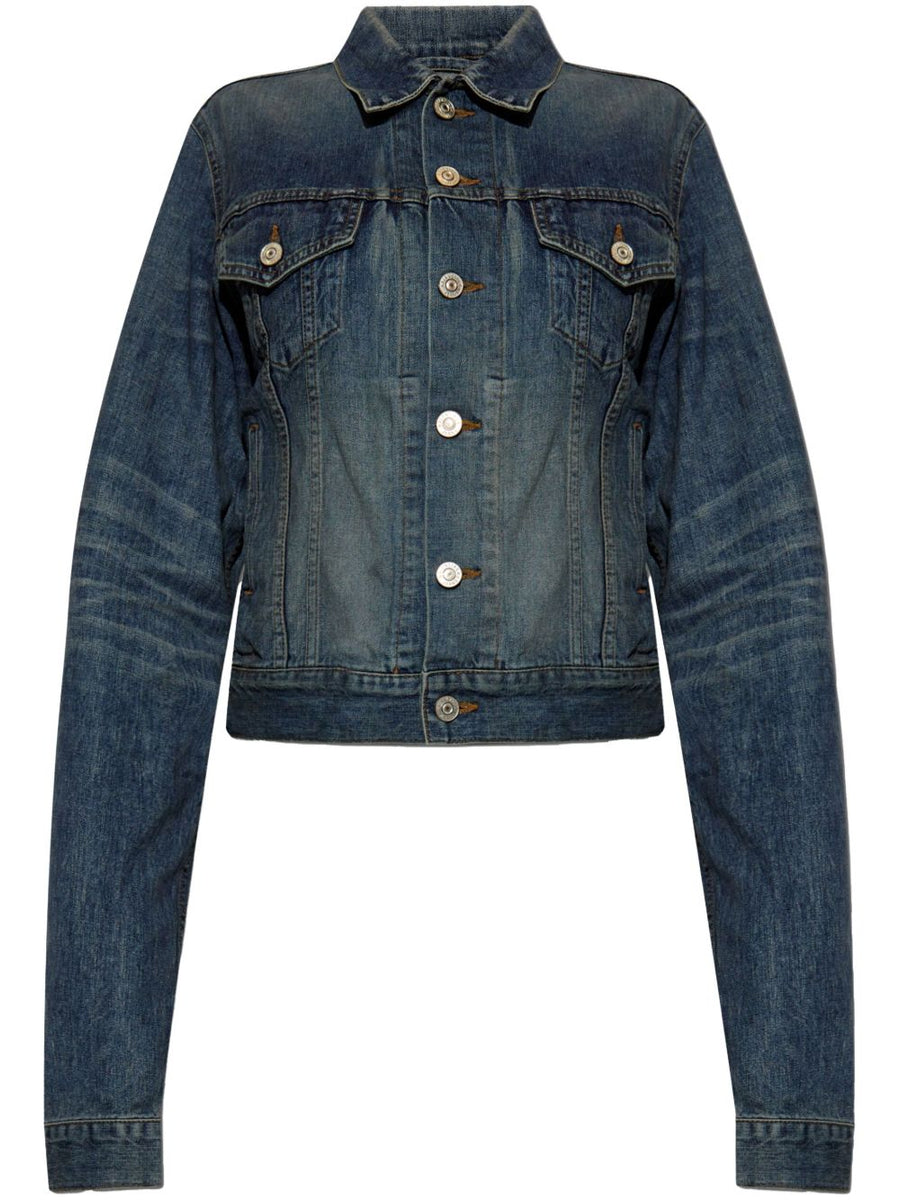 Balenciaga Jackets? BALENCIAGA Fitted Denim Jacket for Women Luxury Designer Outerwear Jacket