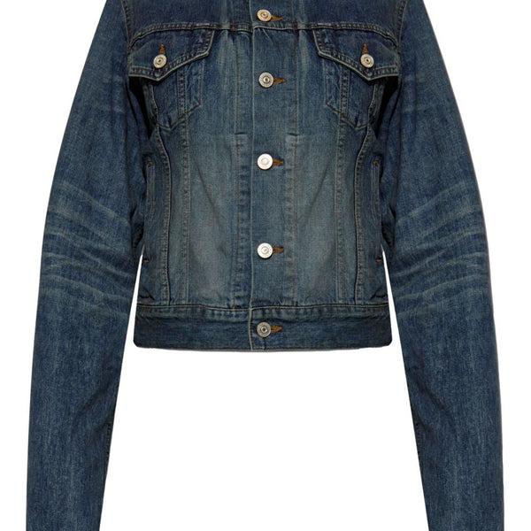 Balenciaga Jackets? BALENCIAGA Fitted Denim Jacket for Women Luxury Designer Outerwear Jacket