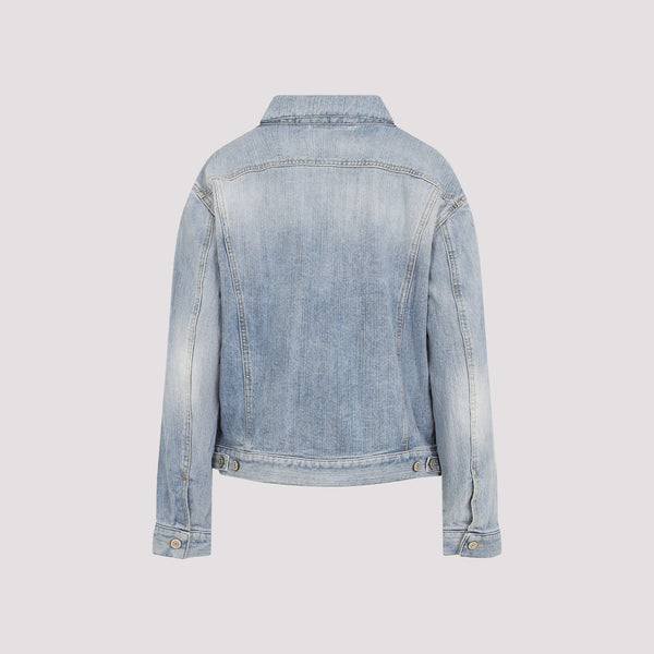 Balenciaga Jackets- BALENCIAGA Denim Jacket - Women's Light Faded Style Premium Casual Designer Jacket