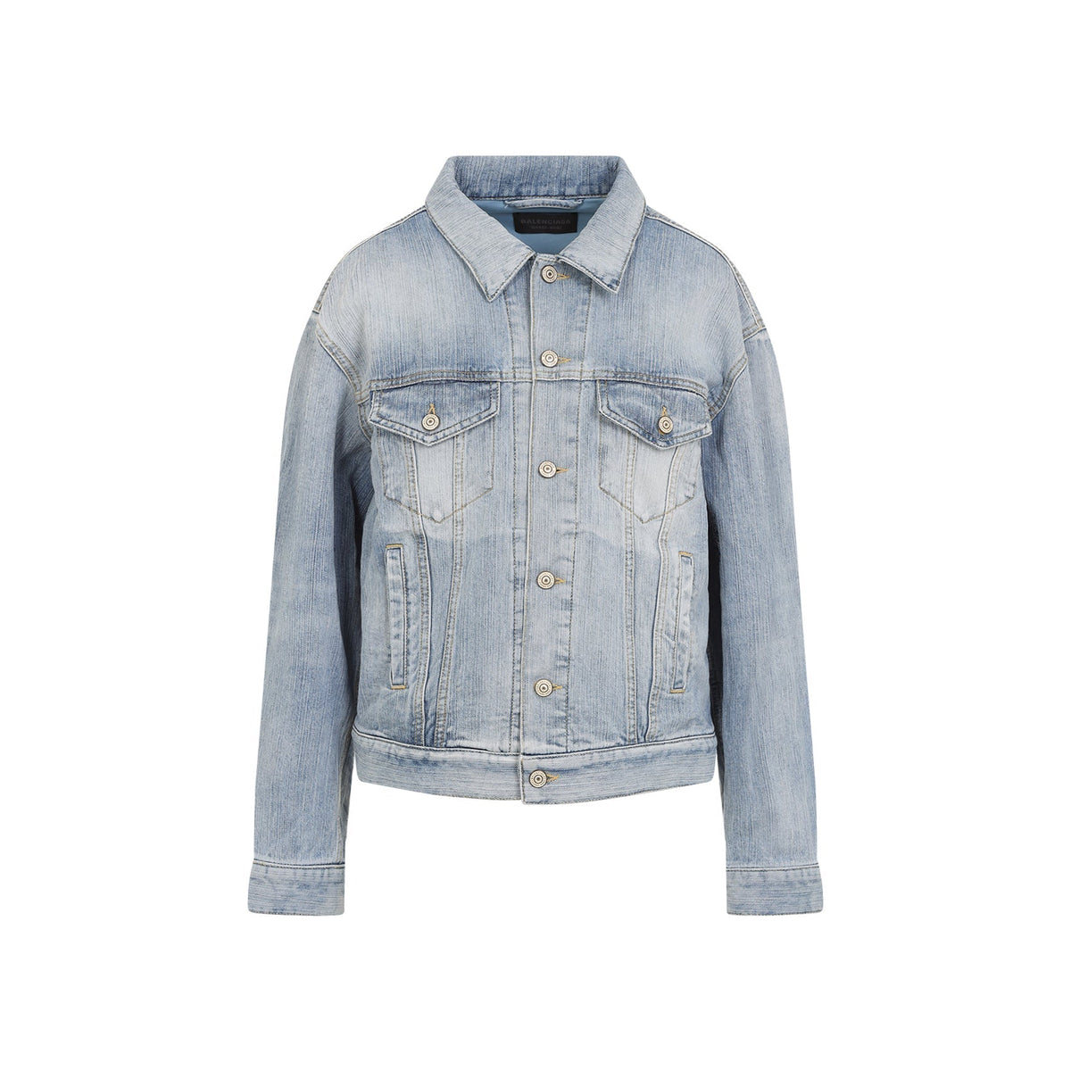 Balenciaga Jackets? BALENCIAGA Denim Jacket - Women's Light Faded Style Stylish Everyday Designer Outerwear