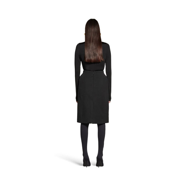 Balenciaga Skirts? BALENCIAGA Hourglass Midi Skirt Elegant Designer Casual Skirt