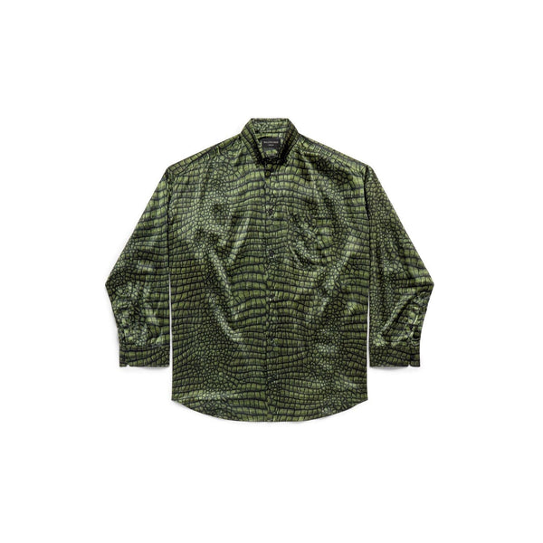 Balenciaga T-Shirts- BALENCIAGA Cocoon Printed Silk Shirt Casual Everyday Designer Tee