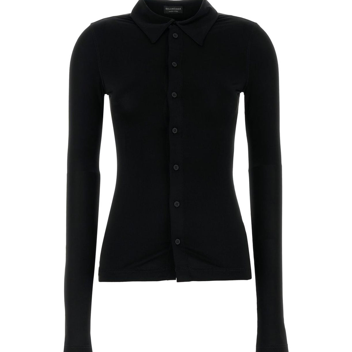 Balenciaga T-Shirts? BALENCIAGA Women's Fitted Stretch Viscose Long-Sleeved Shirt Premium Designer Cotton T-Shirt